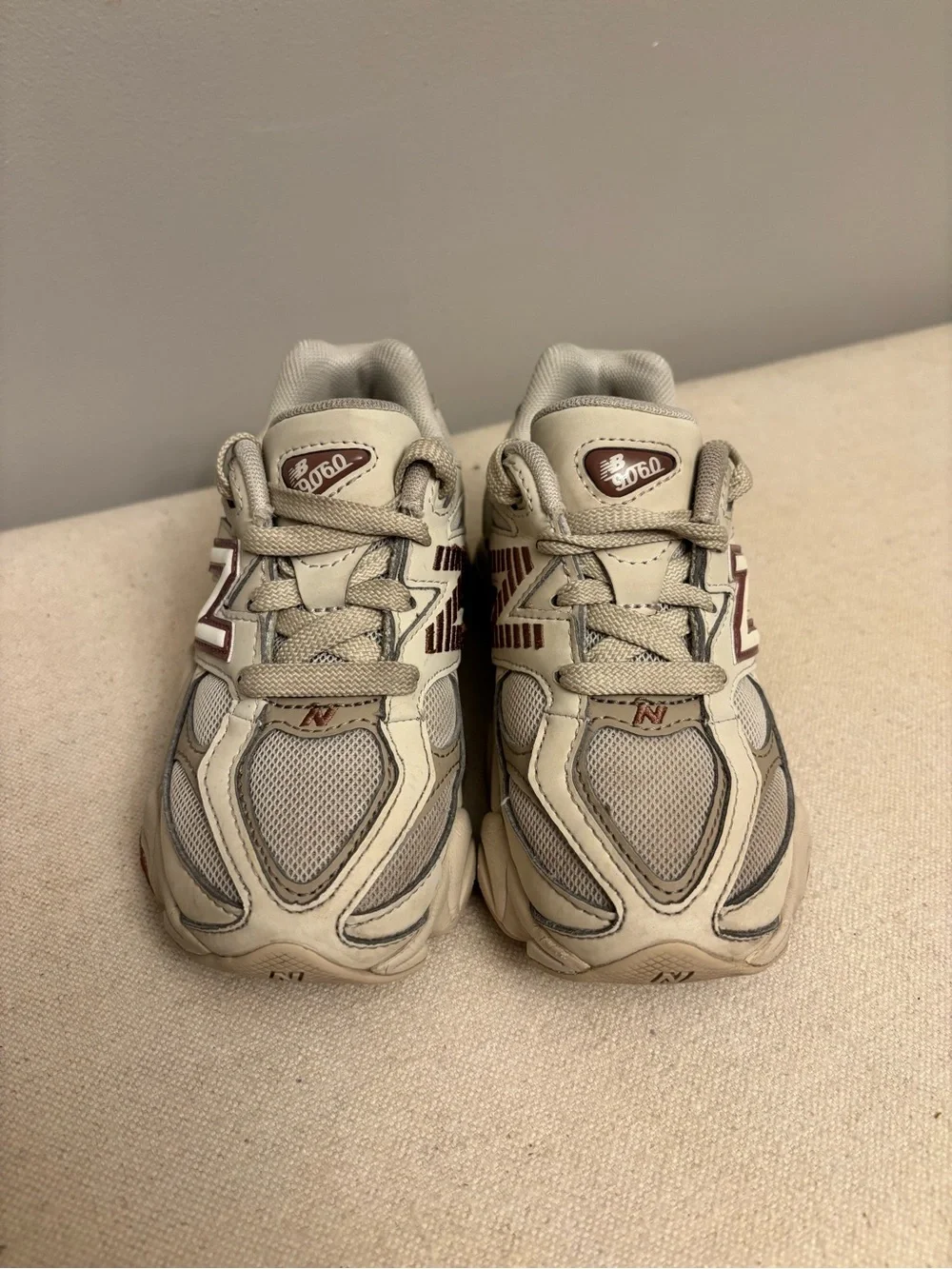 New Balance 9060 Toddler Sz 11 Bone Sparrow Cream Grey Chunky Sneakers IV9060GC